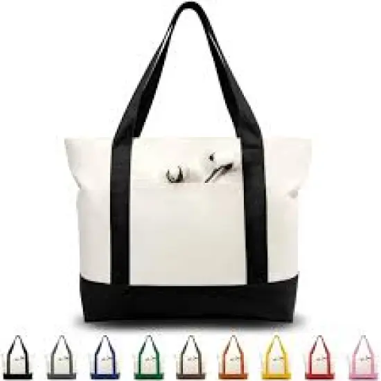 Liberty Bags&reg; P & O Cruiser Tote WHITE/ BLACK {4}