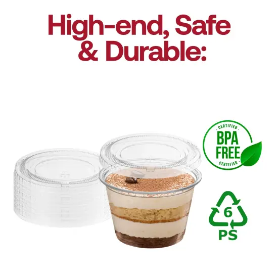 Lid For Clear Plastic Portion / Souffle cup - 4oz (2500 Lids) {3}