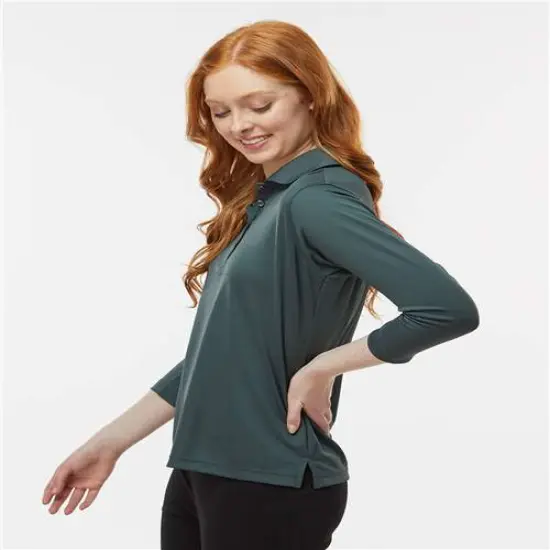 Paragon&reg; Women's Lady Palm Three Quarter Sleeve Polo Grape {4}