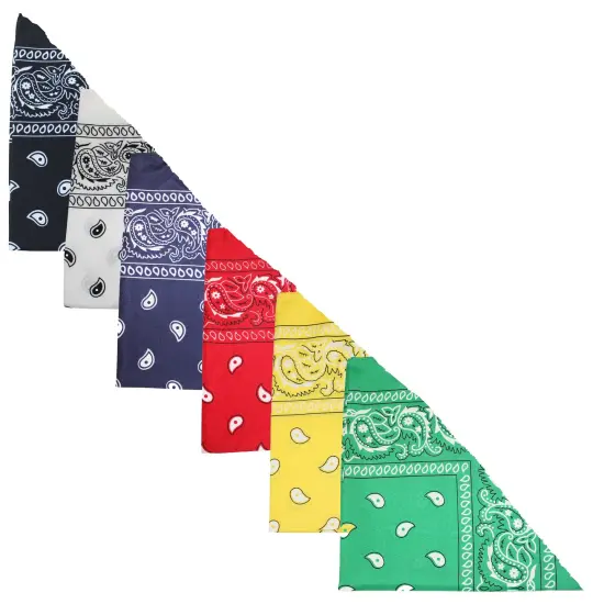 Balec Pack of 2 Paisley Cotton Dog Bandana Triangle Shape- One Size Fits Most {3}