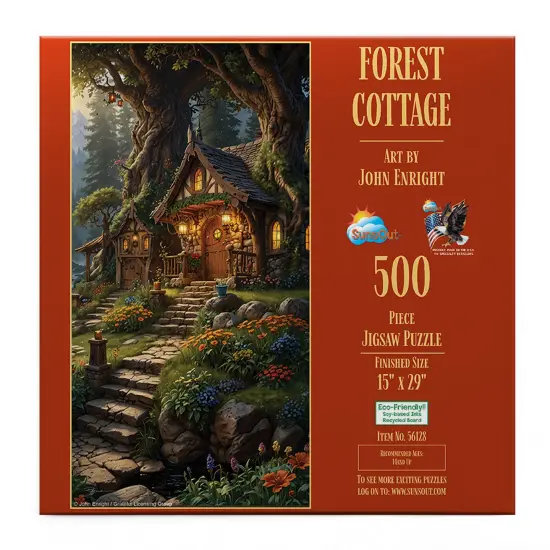 Sunsout Forest Cottage 500 pc Jigsaw Puzzle 56128 {4}