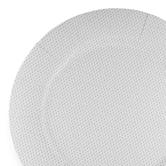 Glitz White Round Disposable Paper Charger Plates - 13" (120 Plates) {1}