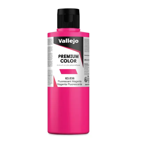 Vallejo Premium Airbrush Colors - 200 ml, Fluorescent Magenta {1}
