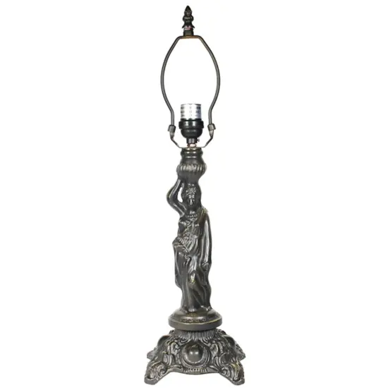 Poseidon Metal Lamp Base, Antique Bronze Finish With Gold Highlights, Nicely Weighted, 21" Tall {1}