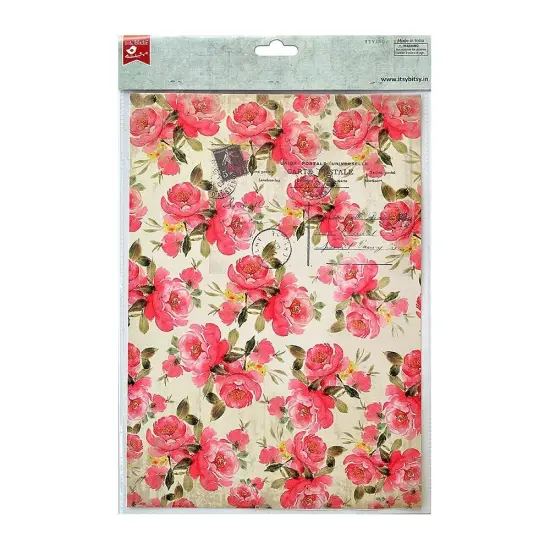 Little Birdie Decoupage Paper A4 4/Pkg-Blossoming Elegance {3}