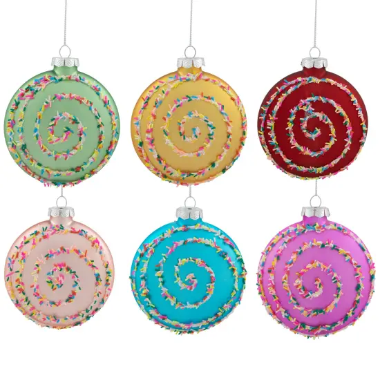 Northlight Christmas Cookie Glass Ornaments - 3.75" - Multi-Color - 6ct {3}
