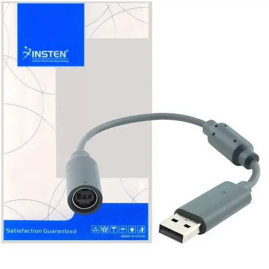 Insten USB Breakaway Cable for MicroSoft xBox 360 Grey {2}