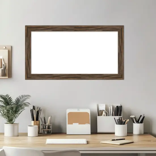 Regis Barnwood Narrow Framed Dry Erase Magnetic Board Mocha {6}