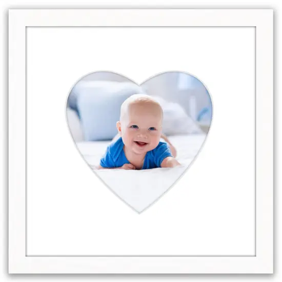 Americanflat Picture Frame with Heart-Shaped Mat - Ideal for Any Room, Living Rooms, Dorm Room {1}