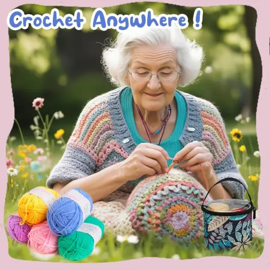 Beginner Crochet Kits with 5 Crochet Yarn {4}