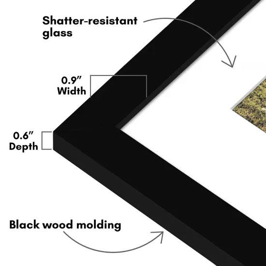 Americanflat Picture Frame with Arch-Shaped Mat - Ideal for Any Room, Living Rooms, Dorm Room {9}