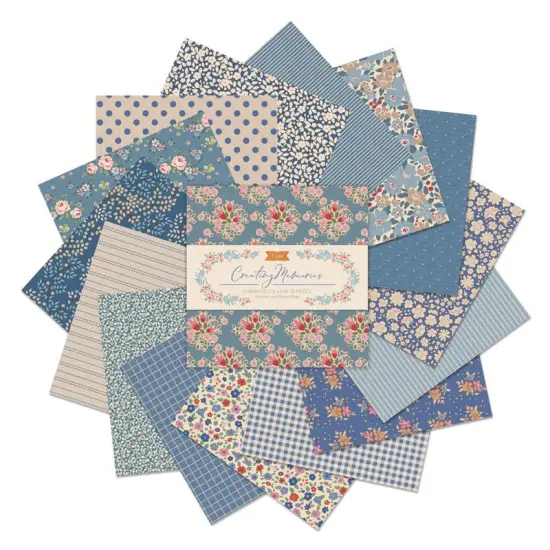 Tilda Fabrics Creating Memories Summer Charm Pack - 32 Pieces - 5" x 5" - 100% Cotton {2}