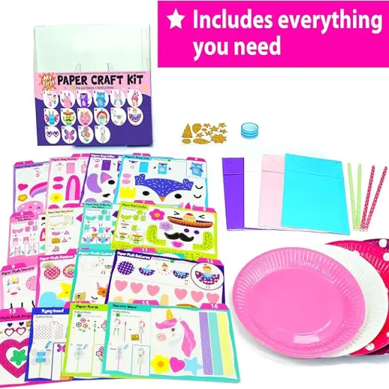 My First Unicorn Bunny Paper Craft Kit for Toddlers and Girls Age 3-8 Years Old, Include 18 Cute DIY Arts and Crafts Projects, Organized Art Activities Supplies Box Preschool Creative Toys {2}