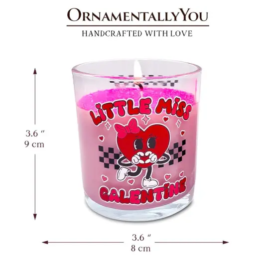 Little Miss Galentine Candle, Vanilla Scented Single Women Pink Valentine's Day Gift {4}