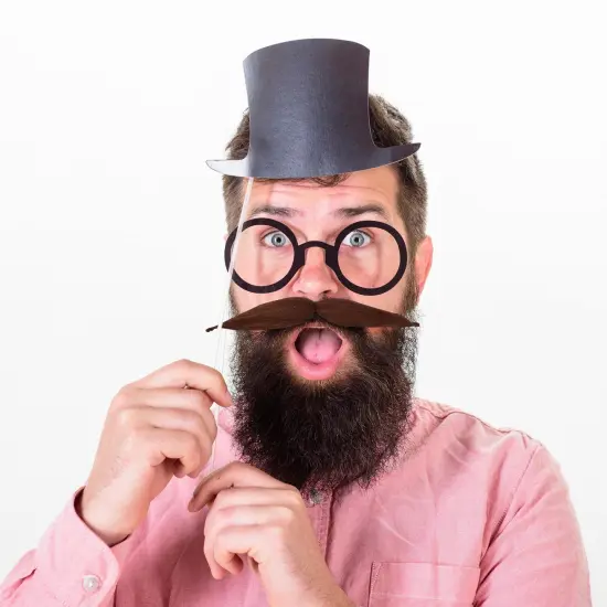 Shape It 6 Ways Brown Moustache Costume Accessory {4}