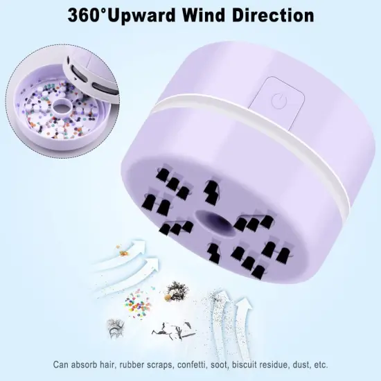 Diamond Tools, Diamond Accessories for Diamonds, Desk Vacuum Cleaner Mini, Hand-Held Vacuum Cleaner for Painting Lover (Purple) {3}
