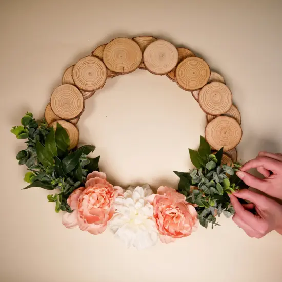 Spring Wood Slice Wreath Kit {6}