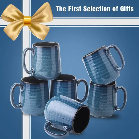 Coffee Mugs Set of 6, 12 Ounce Coffee Cups Set with Handle {2}