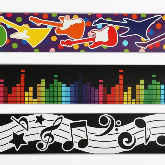 Bright Creations 78-Piece Music Bulletin Board Border Trim Set - 6 Musical Designs, 2.3x36 in Classroom Decor & Bulletin Board Decorations {4}