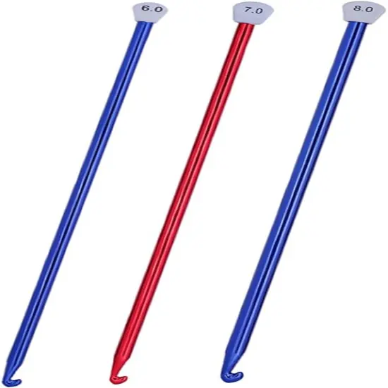 unisian Crochet Hook 6mm 7mm 8mm Long Crochet Hooks Set 3pcs Extra Long Crochet Hook 13.8 Metal Afghan Crochet Needles for Crocheting {1}