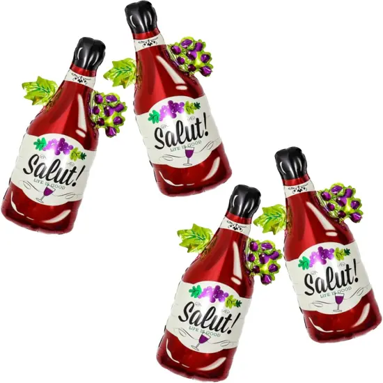 4PCS Wine Bottle Balloons Foil Aluminum Champagne Balloon Birthday Party Decorations {1}