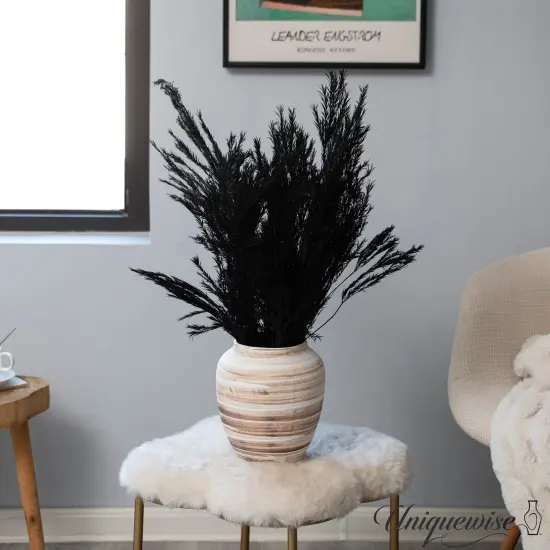 Uniquewise Preserved Real Floral Stems Chic Vase Fillers & Accents for Bouquets Centerpieces & Ornamental Displays Ideal for Home Office Boutique Cafe Resto Bar and Event Decor Black m. bracteata {5}