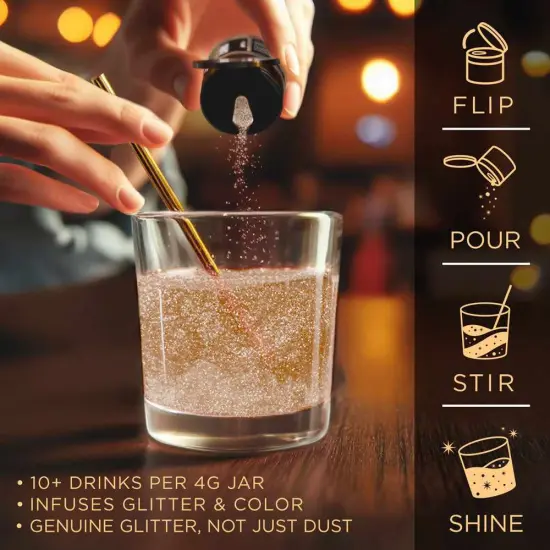 Brew Glitter - Bronze Edible Drink Glitter (4g, Mini Spray Pump) for Beer, Cocktails and Beverages {4}
