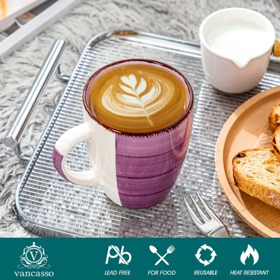 Bonita 12 Oz Coffee Mugs Set of 6, Ceramic Coffee Cups for Cappuccino {3}