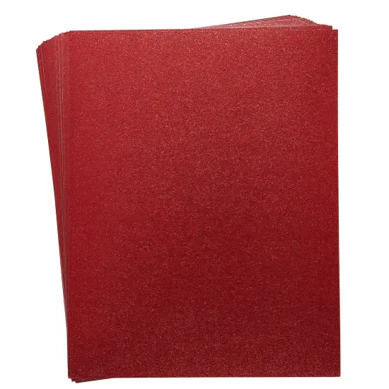 30 Sheets Red Glitter Cardstock Paper for DIY Crafts, Card Making, Invitations, Double-Sided, 300gsm (8.5 x 11 In) {1}