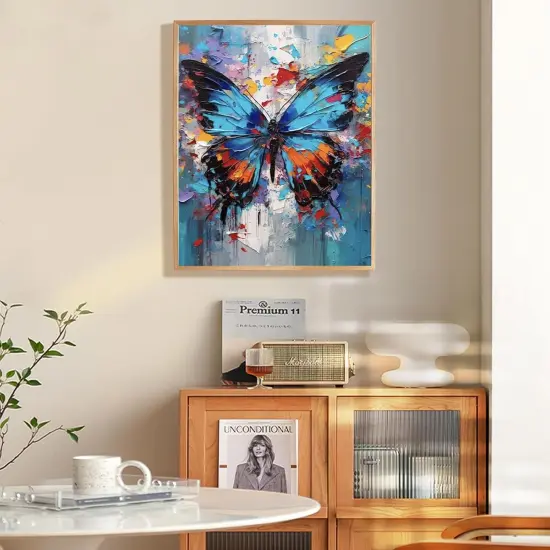 Paint by Numbers Kit for Adults Beginner, DIY Butterfly Adult Paint by Number Kits on Canvas Without Frame, Abstract Butterfly Acrylic Oil Paint by Numbers for Home Decor Gift {2}