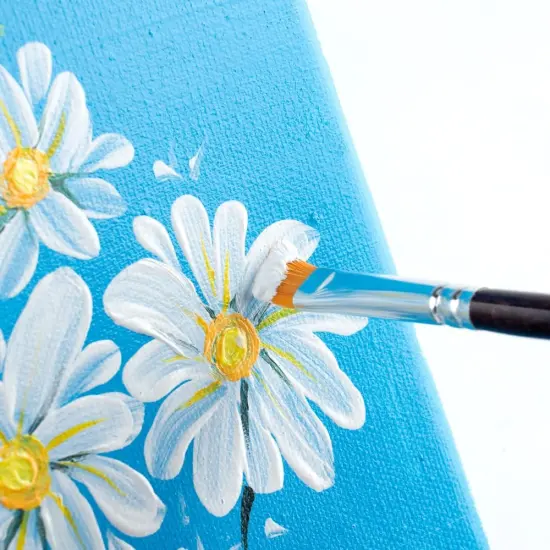 7pcs Artist Filbert Paintbrush Set for Acrylic Watercolor Gouache Oil and Body Painting {5}