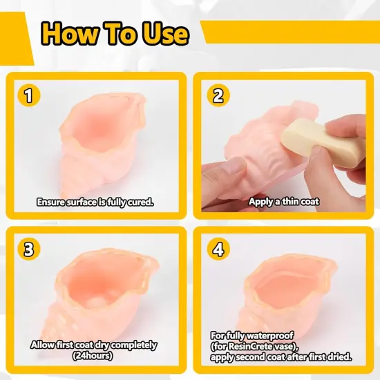 Air Dry Clay Glaze, Clay Varnish for Air Dry Clay/Polymer Clay Sealer, ResinCrete, Varnish for Pottery&Acrylic Paint, Waterproof & Stain Resistant, Design for Air Dry Clay Pottery (Clear Matte, 6OZ) {4}