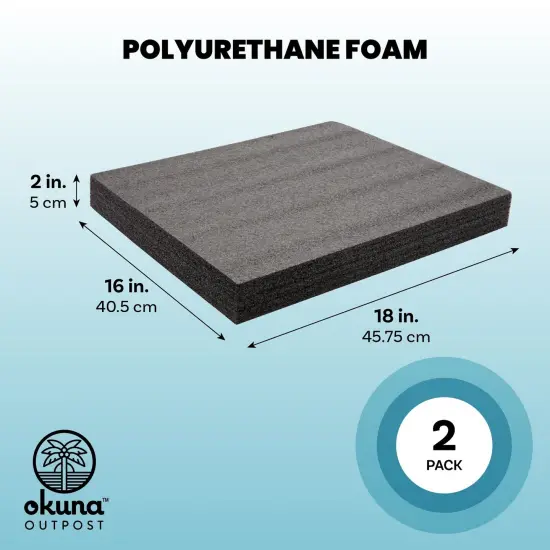 2-Pack Customizable Polyethylene Foam for Packing and Crafts (18x16x2 in) {3}