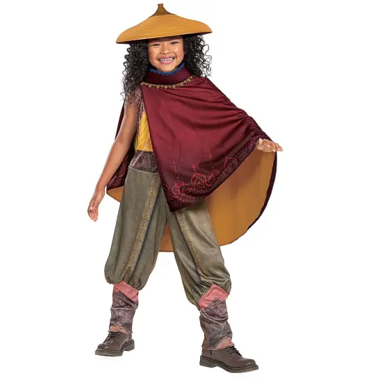Kids Raya Costume Deluxe Disney Warrior Outfit Perfect for Halloween Party Medium 7-8 {1}