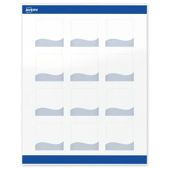 Avery Printable Square Labels with Sure Feed Technology, Pre-Printed Colorful Design, Glossy White, 2" x 2", Laser & Inkjet Compatible, 120 Total, Great for Branding, Marketing, and Events {1}