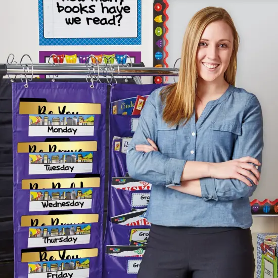 Carson Dellosa 6-Pack Positive Affirmation File Folders, Black and Gold Paper Organizers With Pockets for Filing Cabinet, Classroom Organization, Desk Accessories, Teacher Must Haves, Office Supplies {3}