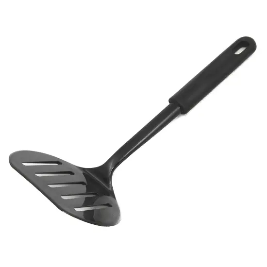 Chef Craft Heat-Resistant Black Nylon Slotted Jumbo Turner Spatula {1}