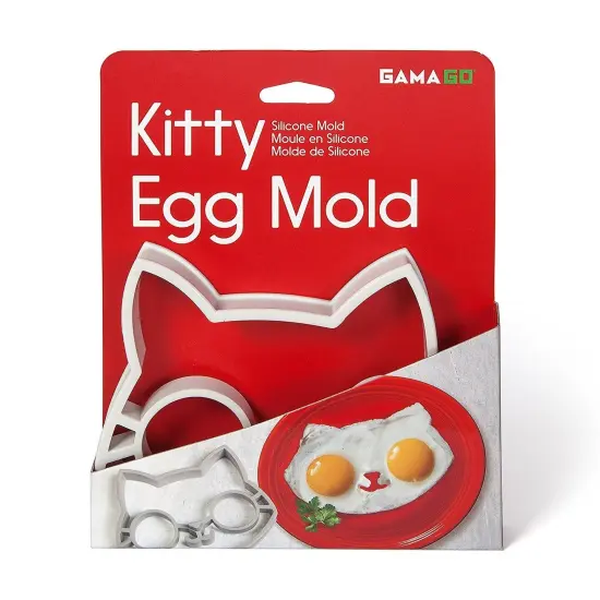 Kitty Silicone Breakfast Egg Mold - Cute Cat Shaped Egg Ring, Also great for Pancakes, Chocolate and Candy {3}