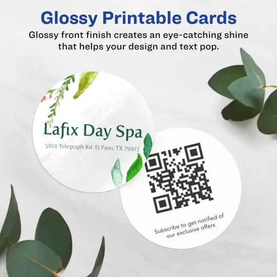 Avery 2" Diameter Round, Glossy White Round Cards {2}