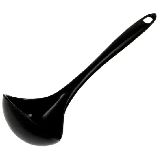 Chef Craft 10.5" Long Melamine Serving & Cooking Ladle - Dishwasher Safe Soup Spoon Black {1}