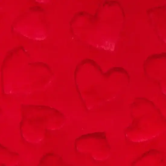 Luxe Cuddle Hearts Scarlet Fabric per yard {1}