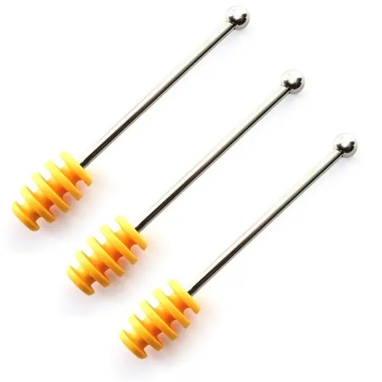 Norpro 6" Silicone Honey Dipper with Stainless Steel Handle {5}