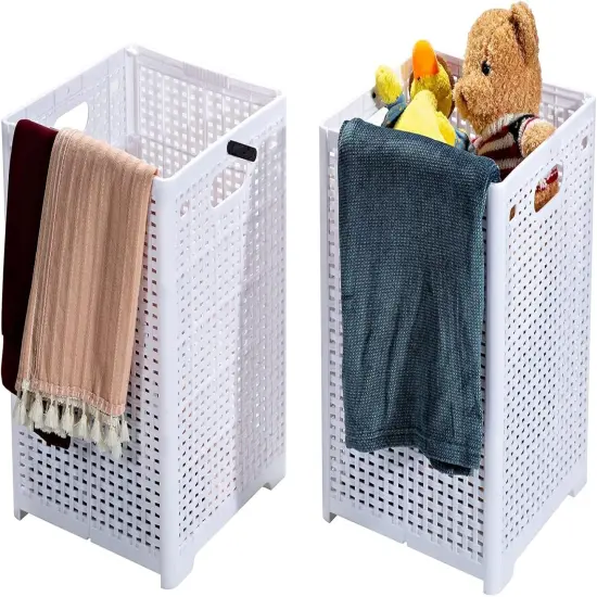 Collapsible Plastic Laundry Baskets,Foldable Laundry Hamper,Pack of 2 {5}