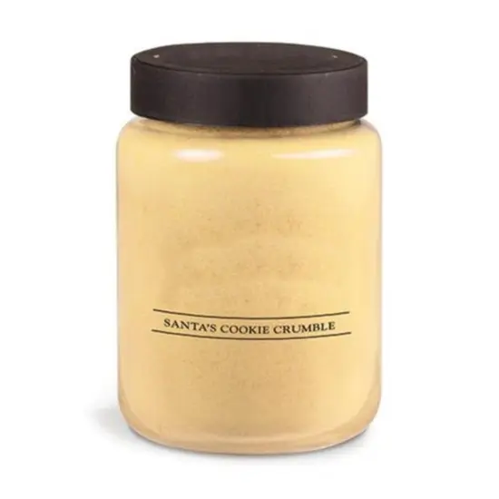 Yellow 26 Ounce Santa's Cookie Crumble Paraffin Wax Jar Candle with 120-140 Hour Burn Time {1}