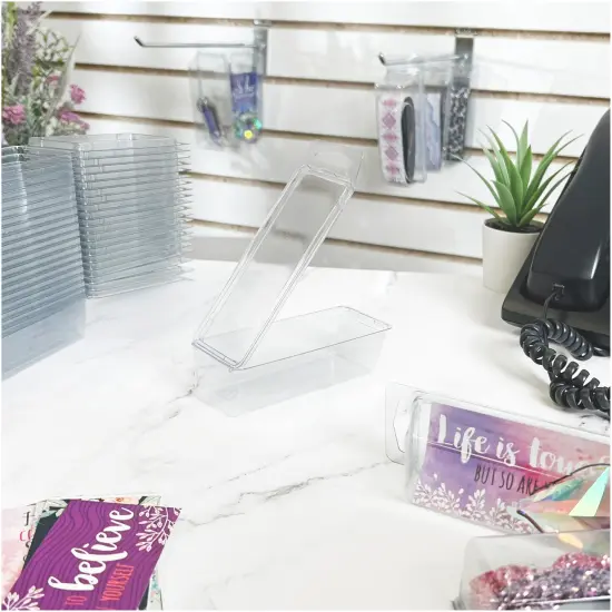 Collecting Warehouse Clear Plastic Clamshell Package / Storage Container, 4.19" H x 1.5" W x 1.25" D {4}