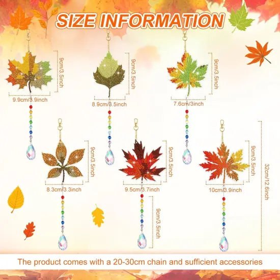 Pcs Diamond Painting Suncatcher Kits(Maple Leaves) {2}