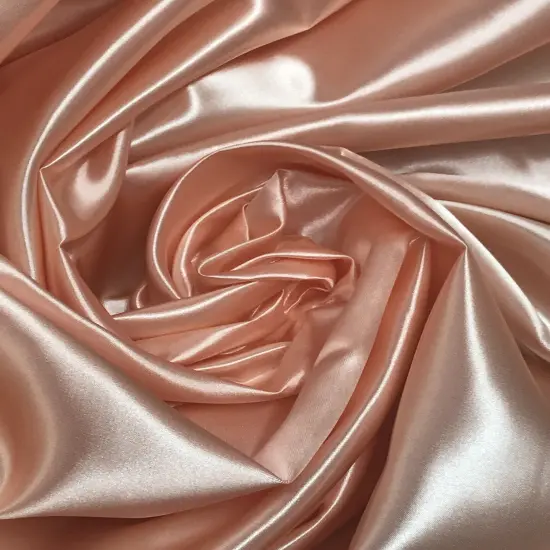1 Yard Blush Bridal Satin Fabric 58/60 Inch Wide Soft Glossy Polyester for Dressmaking, Drapes & Crafts {1}