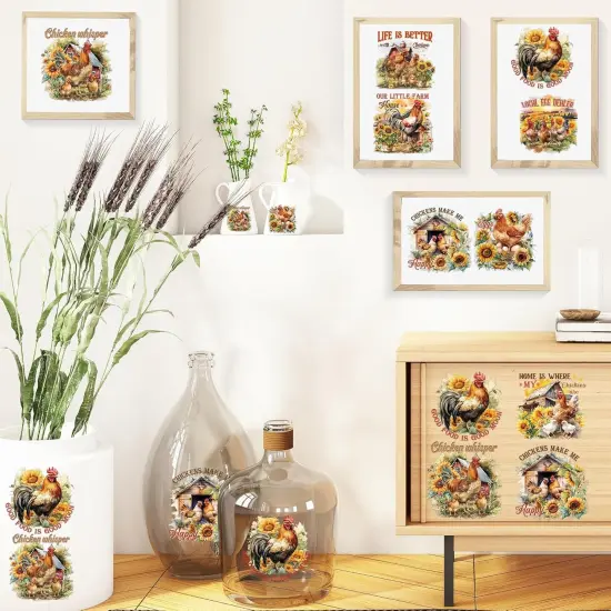 9 Sheets Farm Rub on Transfer Stickers {3}