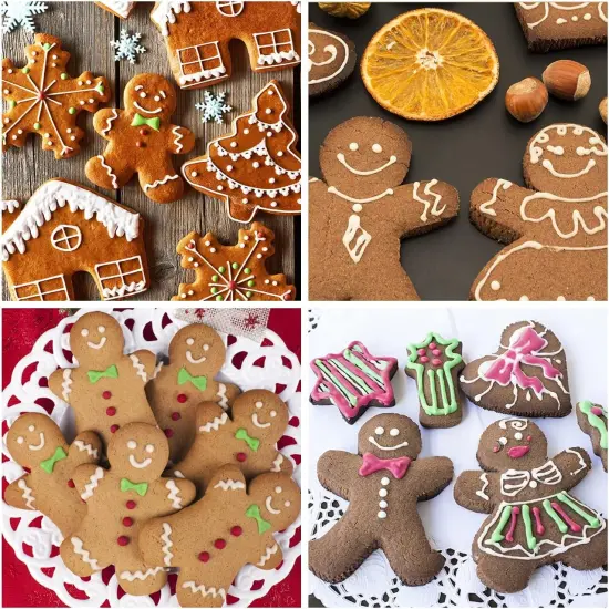 6-Piece Gingerbread Man Cutter Set - Family Boy & Girl Shapes {4}