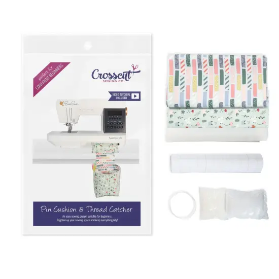 Crosscut Sewing Co.&reg; Pin Cushion & Thread Catcher Sewing Project Kit for Beginners with Fabric, Instructions and Video Washi {1}